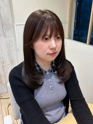 ミディアム 似合わせカット⌇ヘア セット⌇A i🤍のヘアスタイル