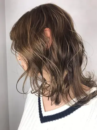 ミディアム カラー BROCANTE立川 karasawa.nのヘアスタイル