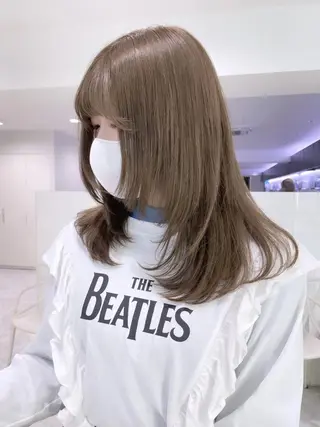カラー 夏のハイトーン🌟 韓国風ブリーチカラーのヘアスタイル
