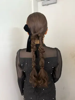 ロング ヘアアレンジ 卒業式お呼ばれ🕊️ ヘアセット✴︎ミキのヘアスタイル