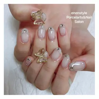 ミディアム ネイル 🐾enen style 🐾のネイルデザイン