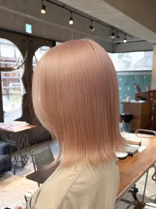 ミディアム カラー 似合わせベージュ 🍯ayumi🍯のヘアスタイル