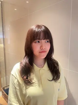 セミロング 縮毛矯正/レイヤー 🌙児玉光瑠のヘアスタイル
