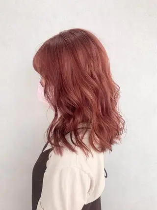セミロング カラー 韓国ヘア/ 髪質改善/縮毛矯正のヘアスタイル
