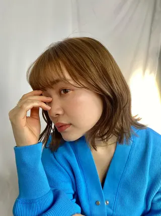 ミディアム カラー ヒラノホナミ 🫧艶髪🫧髪質改善のヘアスタイル