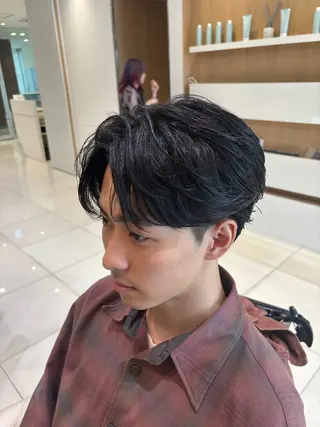 ショート パーマ メンズ比率エリア No.1/林慶太のヘアスタイル