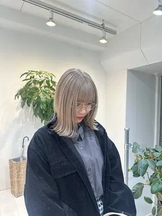 ミディアム カラー マンツーマン施術🦋 ayajuのヘアスタイル