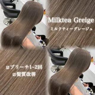 ロング カラー ヘアアレンジ 艶髪グレージュ🩶 maharuのヘアスタイル