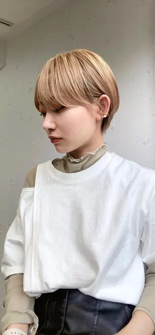 ショート カラー 渋谷  中性ヘア あかりのヘアスタイル