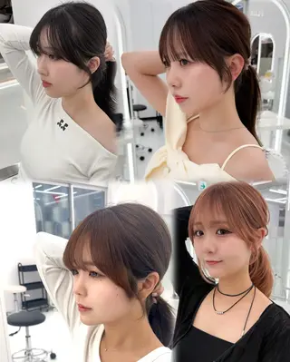 セミロング 縮毛矯正 特化アツシのヘアスタイル