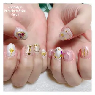 ミディアム ネイル 🐾enen style 🐾のネイルデザイン
