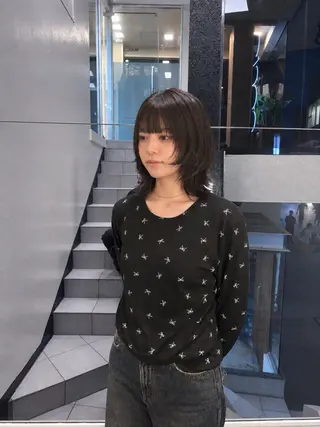 ミディアム 竹田 佳奈のヘアスタイル