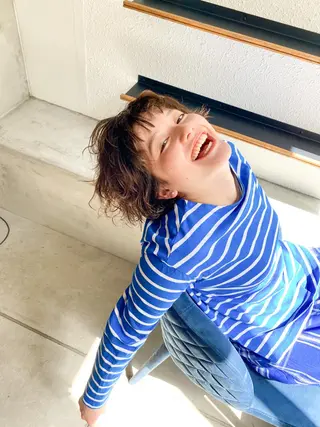 ミディアム カラー パーマ ヘアアレンジ メンズ キッズ ネイル マツエク・マツパ パーマスタイル🔅 sayacaのヘアスタイル