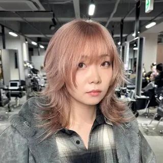 ミディアム 心斎橋 韓国レイヤ ー指名No.1renのヘアスタイル