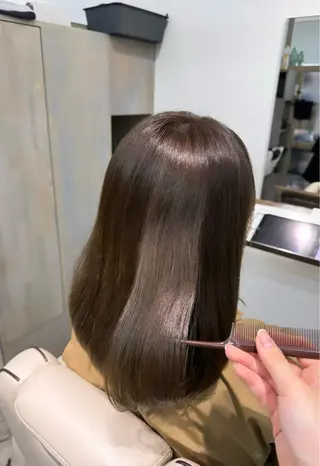 ミディアム カラー 髪質改善×艶カラー 🌼Haru🌼のヘアスタイル