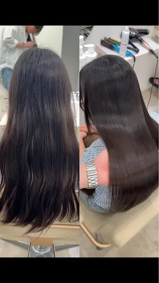ロング 髪質改善×縮毛矯正 Core 片山健太のヘアスタイル