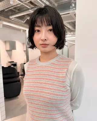 ショート カラー パーマ ボブ/パーマ 古家 佑真のヘアスタイル