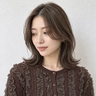 ミディアム カラー 銀座/モテ🤍垢抜け レイヤー/あさみのヘアスタイル
