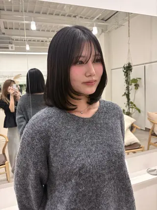 ミディアム 森 陽奈子のヘアスタイル