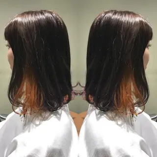 ミディアム カラー パーマ ヘアアレンジ メンズ キッズ ネイル マツエク・マツパ サロンドミルク 渋谷高比良のヘアスタイル