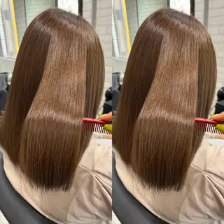 ミディアム カラー ヘアアレンジ kei🤎ベージュ /透明感カラー/博多のヘアスタイル