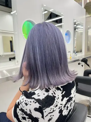 ミディアム カラー ヘアアレンジ 縮毛矯正🤍 ボブ/ HIKARIのヘアスタイル