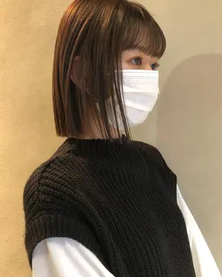 ミディアム カラー yajima Moemiのヘアスタイル