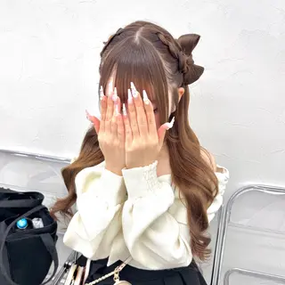 ロング ヘアアレンジ ヘアメ🎀ハイトーン 🩵エクステ🪄しほのヘアスタイル