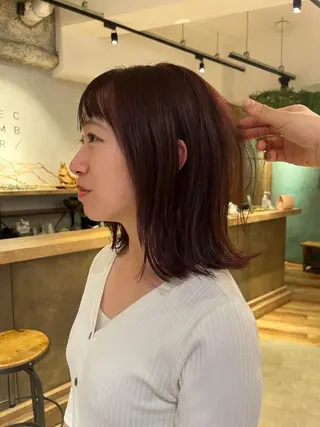 ミディアム 渋谷パーマNo.1 うえちりくのヘアスタイル