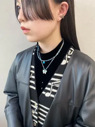 セミロング カラー -福岡博多筑紫口- 大津成美のヘアスタイル