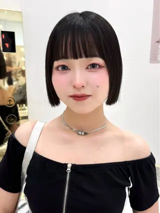 ショート カラー ヘアアレンジ 縮毛矯正🤍 盛れるボブ/ひかりのヘアスタイル