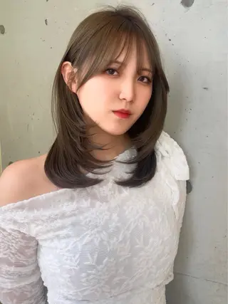 ミディアム ✨ハイトーン特化✨艶 カラー/エクステ/颯のヘアスタイル