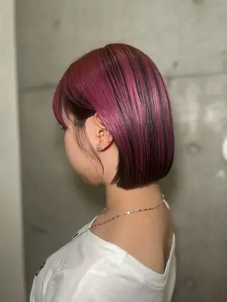 ショート 韓国レイヤー艶カラー HAYATOのヘアスタイル
