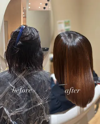 ミディアム 中島愛佳🐥⸒⸒ 縮毛矯正/艶髪カラーのヘアスタイル