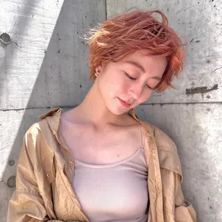 ショート カラー ヘアアレンジ 【ダメージレス施術】 【透明感】北村 拓也のヘアスタイル