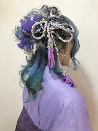 ロング カラー パーマ ヘアアレンジ 高橋 隆一のヘアスタイル