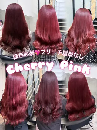 ロング カラー 🎀ブリーチなし ピンク🎀sakiのヘアスタイル