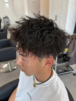 パーマ メンズ 土屋 竣奨のヘアスタイル