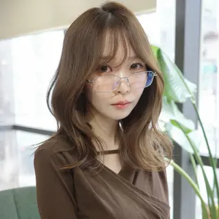 ミディアム 韓国ヘア/ 髪質改善特化谷名勇輝のヘアスタイル