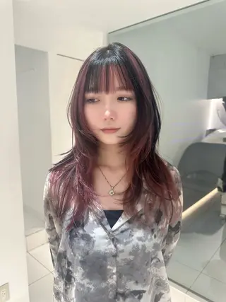 ロング カラー ハッシュカット ✦·.⋆  SAYAのヘアスタイル