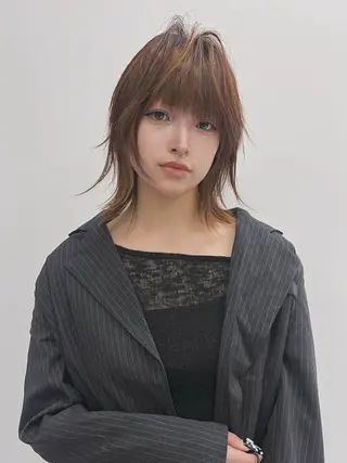 ミディアム 渋谷ショート、パーマ 美容師vain はるのヘアスタイル