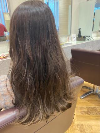 ロング カラー 古川 永遠のヘアスタイル