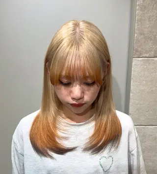 セミロング ブリーチ/カラー haruka  🎀のヘアスタイル