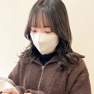 ミディアム カラー 外国人対応 佐久間のヘアスタイル