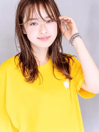 セミロング カラー すきバサミを使わない カット✂️✨郡司泰之のヘアスタイル