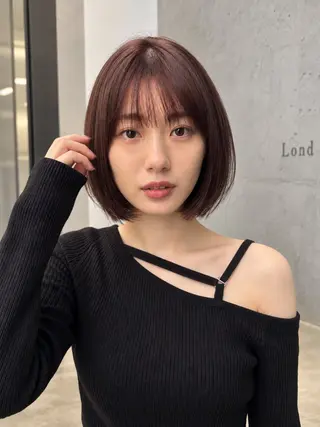 ショート 縮毛矯正カラー大宮 💖レイヤー/虎白のヘアスタイル