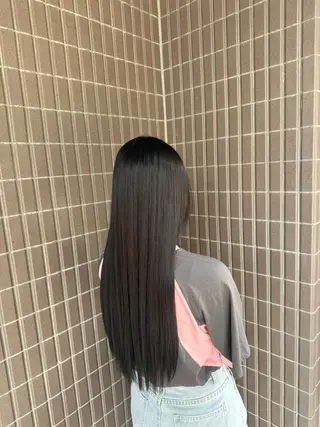 ロング カラー 髪質改善カラー透明感 ダブルカラー幕田のヘアスタイル