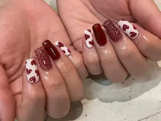 ネイル 韓国/ワンホン/長さ 出しつけ放題🎀のネイルデザイン