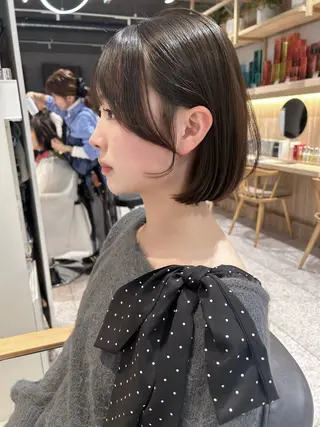 ミディアム カラー ヘアアレンジ トレンドレイヤー カット/mihoのヘアスタイル