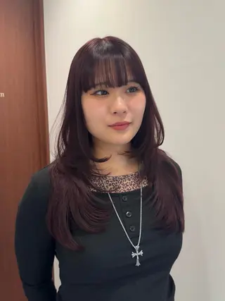 ロング カラー ヘアアレンジ 立川レイヤー 透明感カラーaoiのヘアスタイル